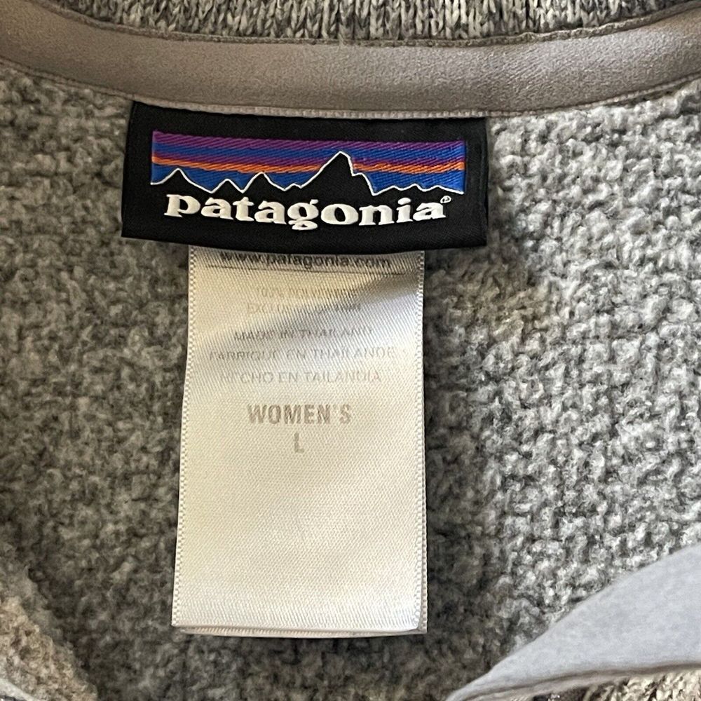 Patagonia Quarter Zip‎ Better Sweater Gray Woman's Size - Picture 9 of 11